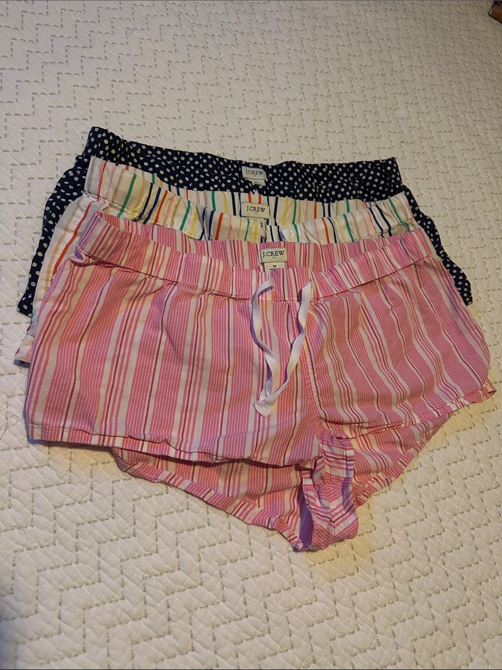 J. Crew lot of 3 Cotton Lounge /Sleep Shorts